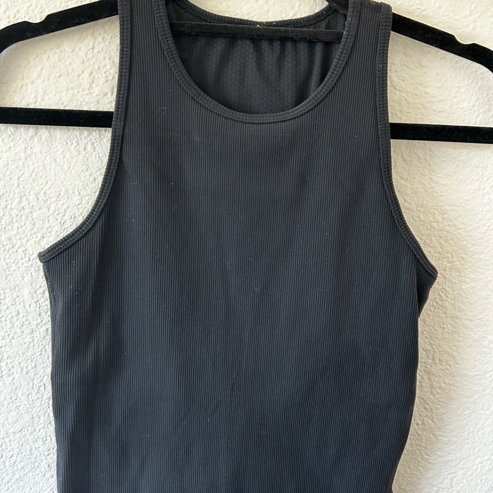 Classic Black Ribbed Tank Top